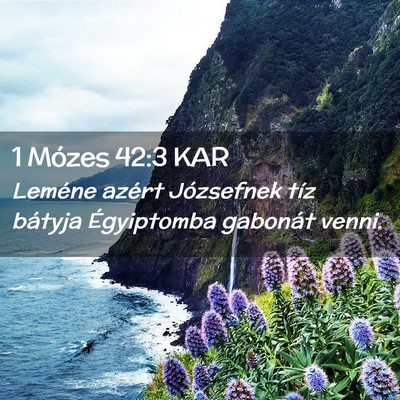Picture 02 - 1 Mózes 42:3 KAR - Leméne azért Józsefnek tíz bátyja - Bible Verse Picture