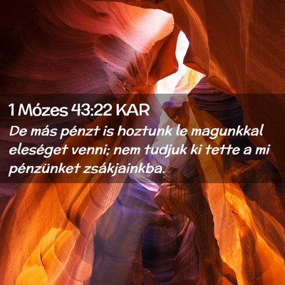 Picture 02 - 1 Mózes 43:22 KAR - De más pénzt is hoztunk le magunkkal eleséget - Bible Verse Picture