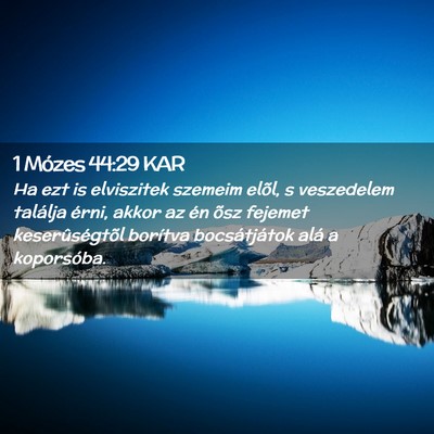 Picture 02 - 1 Mózes 44:29 KAR - Ha ezt is elviszitek szemeim elõl, s veszedelem - Bible Verse Picture