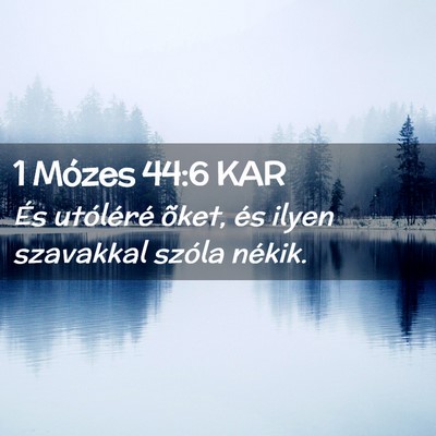 Picture 02 - 1 Mózes 44:6 KAR - És utóléré õket, és ilyen szavakkal szóla - Bible Verse Picture