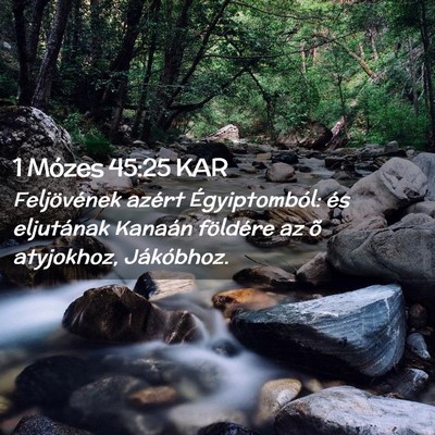 Picture 02 - 1 Mózes 45:25 KAR - Feljövének azért Égyiptomból: és eljutának - Bible Verse Picture