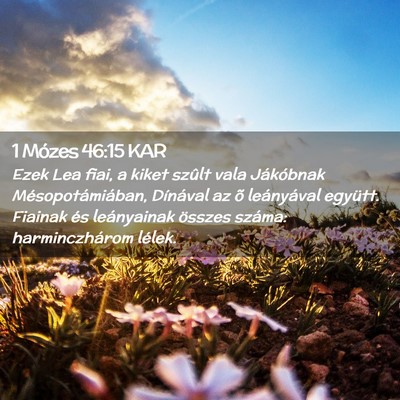 Picture 02 - 1 Mózes 46:15 KAR - Ezek Lea fiai, a kiket szûlt vala Jákóbnak - Bible Verse Picture