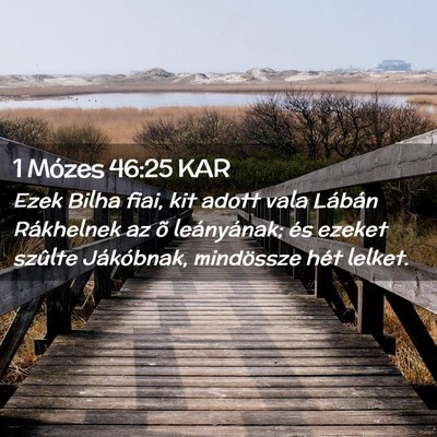 Picture 02 - 1 Mózes 46:25 KAR - Ezek Bilha fiai, kit adott vala Lábán - Bible Verse Picture