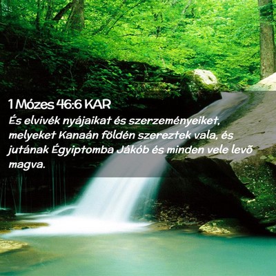 Picture 02 - 1 Mózes 46:6 KAR - És elvivék nyájaikat és szerzeményeiket, - Bible Verse Picture