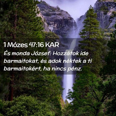 Picture 02 - 1 Mózes 47:16 KAR - És monda József: Hozzátok ide barmaitokat, és - Bible Verse Picture