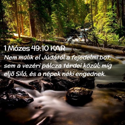 Picture 02 - 1 Mózes 49:10 KAR - Nem múlik el Júdától a fejedelmi bot, sem a - Bible Verse Picture