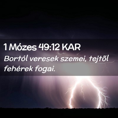 Picture 02 - 1 Mózes 49:12 KAR - Bortól veresek szemei, tejtõl fehérek - Bible Verse Picture
