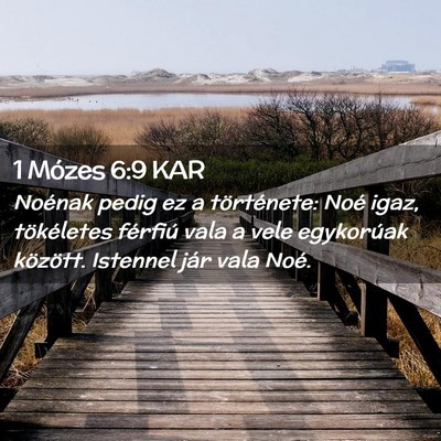 Picture 02 - 1 Mózes 6:9 KAR - Noénak pedig ez a története: Noé igaz, - Bible Verse Picture