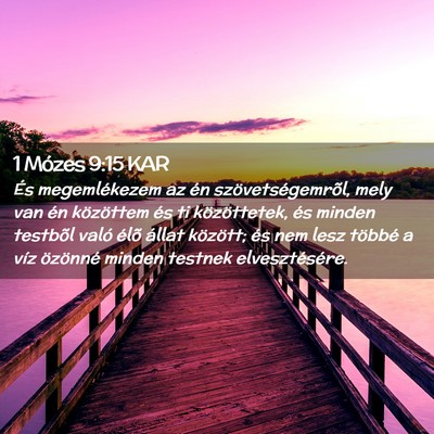 Picture 02 - 1 Mózes 9:15 KAR - És megemlékezem az én szövetségemrõl, mely - Bible Verse Picture