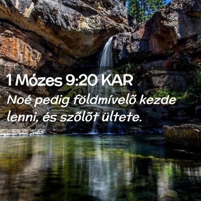 Picture 02 - 1 Mózes 9:20 KAR - Noé pedig földmívelõ kezde lenni, és - Bible Verse Picture