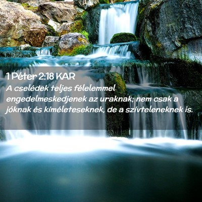 Picture 02 - 1 Péter 2:18 KAR - A cselédek teljes félelemmel engedelmeskedjenek - Bible Verse Picture