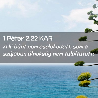 Picture 02 - 1 Péter 2:22 KAR - A ki bûnt nem cselekedett, sem a szájában - Bible Verse Picture