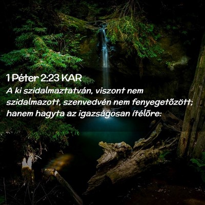 Picture 02 - 1 Péter 2:23 KAR - A ki szidalmaztatván, viszont nem szidalmazott, - Bible Verse Picture