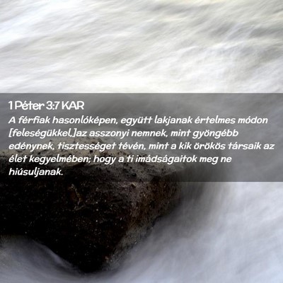 Picture 02 - 1 Péter 3:7 KAR - A férfiak hasonlóképen, együtt lakjanak - Bible Verse Picture