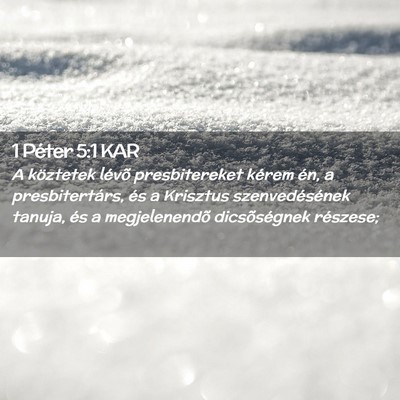 Picture 02 - 1 Péter 5:1 KAR - A köztetek lévõ presbitereket kérem én, a - Bible Verse Picture