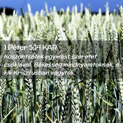 Picture 02 - 1 Péter 5:14 KAR - Köszöntsétek egymást szeretet csókjával. - Bible Verse Picture
