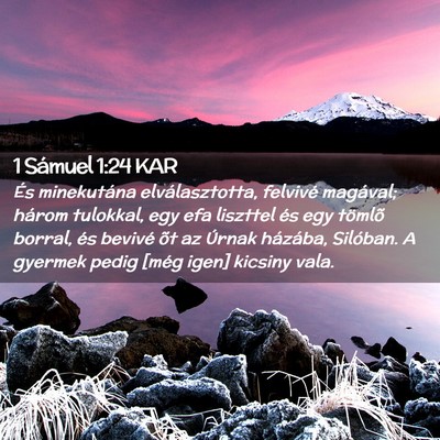 Picture 02 - 1 Sámuel 1:24 KAR - És minekutána elválasztotta, felvivé - Bible Verse Picture