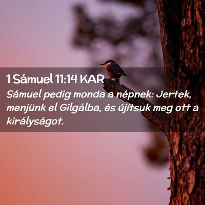 Picture 02 - 1 Sámuel 11:14 KAR - Sámuel pedig monda a népnek: Jertek, menjünk - Bible Verse Picture