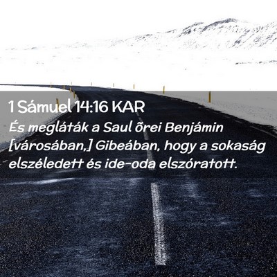 Picture 02 - 1 Sámuel 14:16 KAR - És megláták a Saul õrei Benjámin - Bible Verse Picture