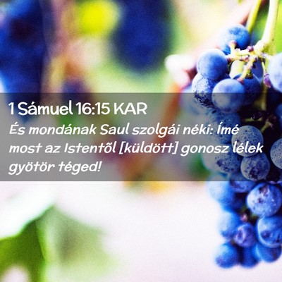 Picture 02 - 1 Sámuel 16:15 KAR - És mondának Saul szolgái néki: Ímé most az - Bible Verse Picture