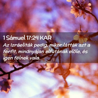 Picture 02 - 1 Sámuel 17:24 KAR - Az Izráeliták pedig, mikor látták azt a - Bible Verse Picture