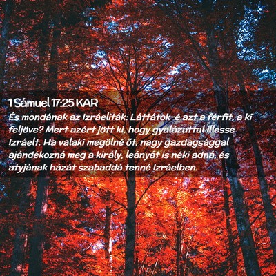 Picture 02 - 1 Sámuel 17:25 KAR - És mondának az Izráeliták: Láttátok-é azt - Bible Verse Picture