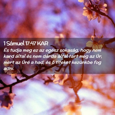 Picture 02 - 1 Sámuel 17:47 KAR - És tudja meg ez az egész sokaság, hogy nem - Bible Verse Picture