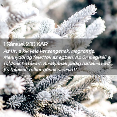Picture 02 - 1 Sámuel 2:10 KAR - Az Úr, a kik vele versengenek, megrontja, - Bible Verse Picture