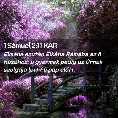Picture 02 - 1 Sámuel 2:11 KAR - Elméne ezután Elkána Rámába az õ házához; - Bible Verse Picture