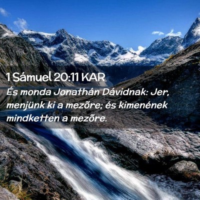 Picture 02 - 1 Sámuel 20:11 KAR - És monda Jonathán Dávidnak: Jer, menjünk ki a - Bible Verse Picture