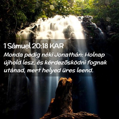 Picture 02 - 1 Sámuel 20:18 KAR - Monda pedig néki Jonathán: Holnap újhold lesz, - Bible Verse Picture