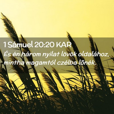 Picture 02 - 1 Sámuel 20:20 KAR - És én három nyilat lövök oldalához, mintha - Bible Verse Picture