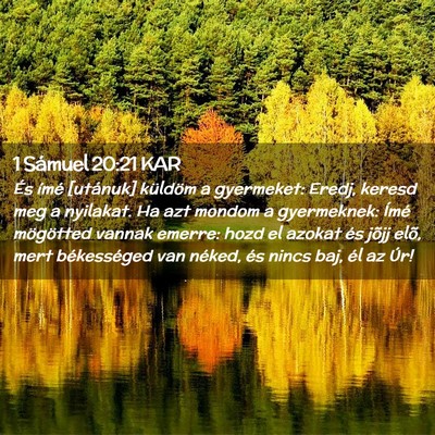 Picture 02 - 1 Sámuel 20:21 KAR - És ímé [utánuk] küldöm a gyermeket: Eredj, - Bible Verse Picture