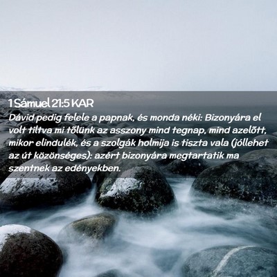 Picture 02 - 1 Sámuel 21:5 KAR - Dávid pedig felele a papnak, és monda néki: - Bible Verse Picture