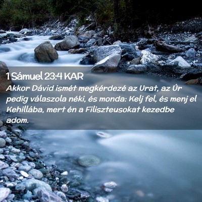 Picture 02 - 1 Sámuel 23:4 KAR - Akkor Dávid ismét megkérdezé az Urat, az Úr - Bible Verse Picture