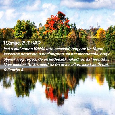 Picture 02 - 1 Sámuel 24:11 KAR - Ímé a mai napon látták a te szemeid, hogy az - Bible Verse Picture