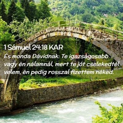 Picture 02 - 1 Sámuel 24:18 KAR - És monda Dávidnak: Te igazságosabb vagy én - Bible Verse Picture