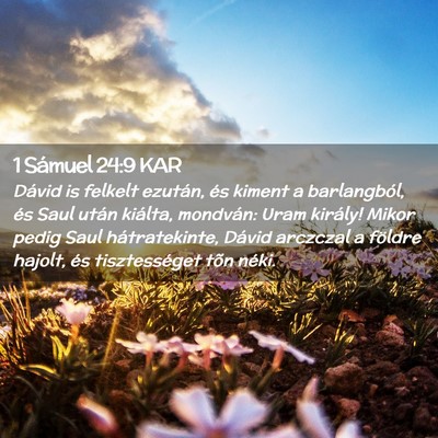 Picture 02 - 1 Sámuel 24:9 KAR - Dávid is felkelt ezután, és kiment a - Bible Verse Picture