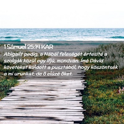 Picture 02 - 1 Sámuel 25:14 KAR - Abigailt pedig, a Nábál feleségét értesíté - Bible Verse Picture