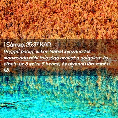 Picture 02 - 1 Sámuel 25:37 KAR - Reggel pedig, mikor Nábál kijózanodék, - Bible Verse Picture