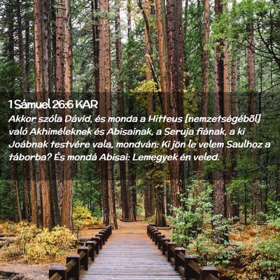 Picture 02 - 1 Sámuel 26:6 KAR - Akkor szóla Dávid, és monda a Hitteus - Bible Verse Picture