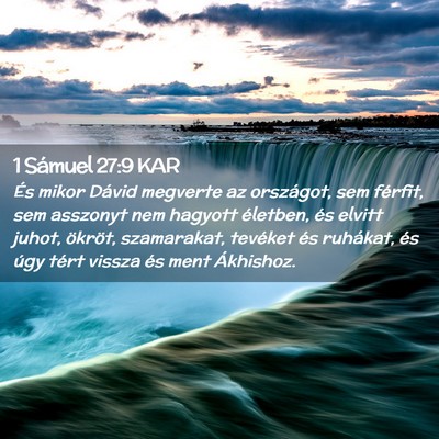 Picture 02 - 1 Sámuel 27:9 KAR - És mikor Dávid megverte az országot, sem - Bible Verse Picture