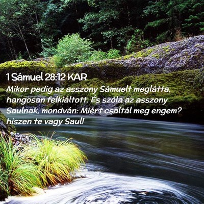 Picture 02 - 1 Sámuel 28:12 KAR - Mikor pedig az asszony Sámuelt meglátta, - Bible Verse Picture