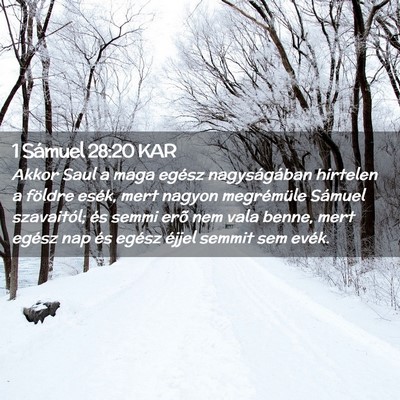 Picture 02 - 1 Sámuel 28:20 KAR - Akkor Saul a maga egész nagyságában hirtelen a - Bible Verse Picture