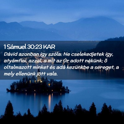 Picture 02 - 1 Sámuel 30:23 KAR - Dávid azonban így szóla: Ne cselekedjetek - Bible Verse Picture