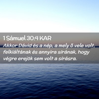 Picture 02 - 1 Sámuel 30:4 KAR - Akkor Dávid és a nép, a mely õ vele volt, - Bible Verse Picture