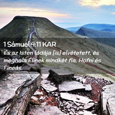 Picture 02 - 1 Sámuel 4:11 KAR - És az Isten ládája [is] elvétetett, és - Bible Verse Picture