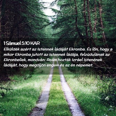 Picture 02 - 1 Sámuel 5:10 KAR - Elküldék azért az Istennek ládáját Ekronba. - Bible Verse Picture