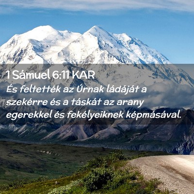 Picture 02 - 1 Sámuel 6:11 KAR - És feltették az Úrnak ládáját a szekérre - Bible Verse Picture