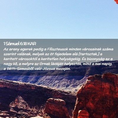 Picture 02 - 1 Sámuel 6:18 KAR - Az arany egerek pedig a Filiszteusok minden - Bible Verse Picture